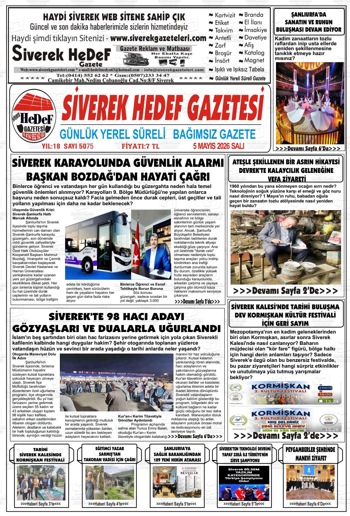 Sanliurfa Siverekhedef 05.05.2026