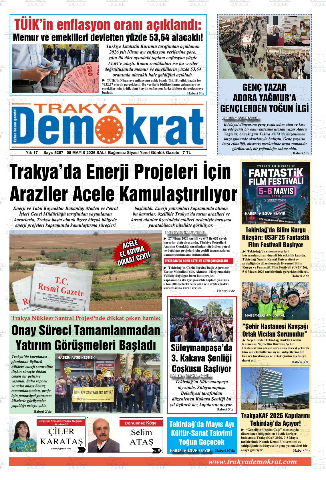 Tekirdag Trakyademokrat 05.05.2026