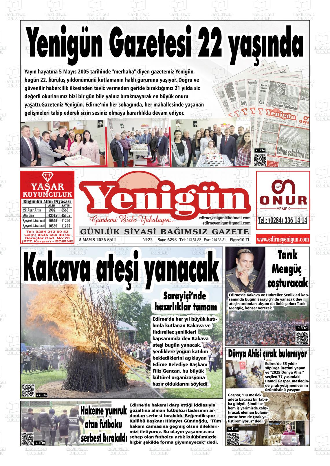 Izmir Yenigun 05.05.2026
