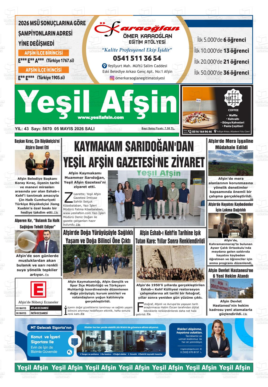 Kahramanmaras Yesilafsin 05.05.2026