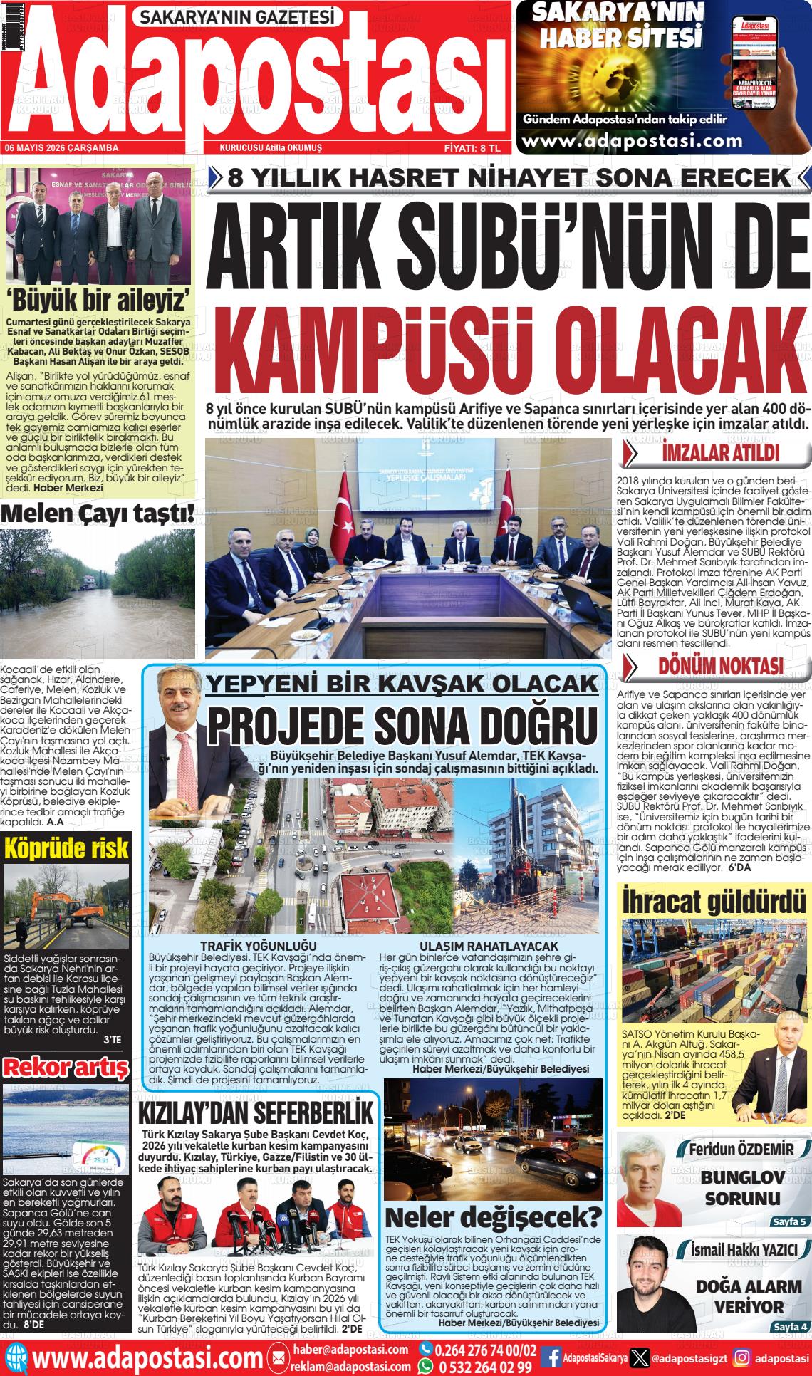 Sakarya Adapostasi 06.05.2026