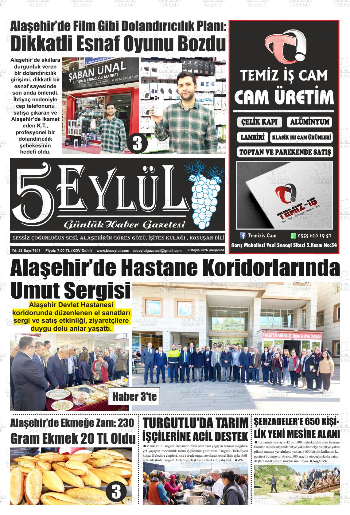 Manisa Alasehir 5 Eylul 06.05.2026