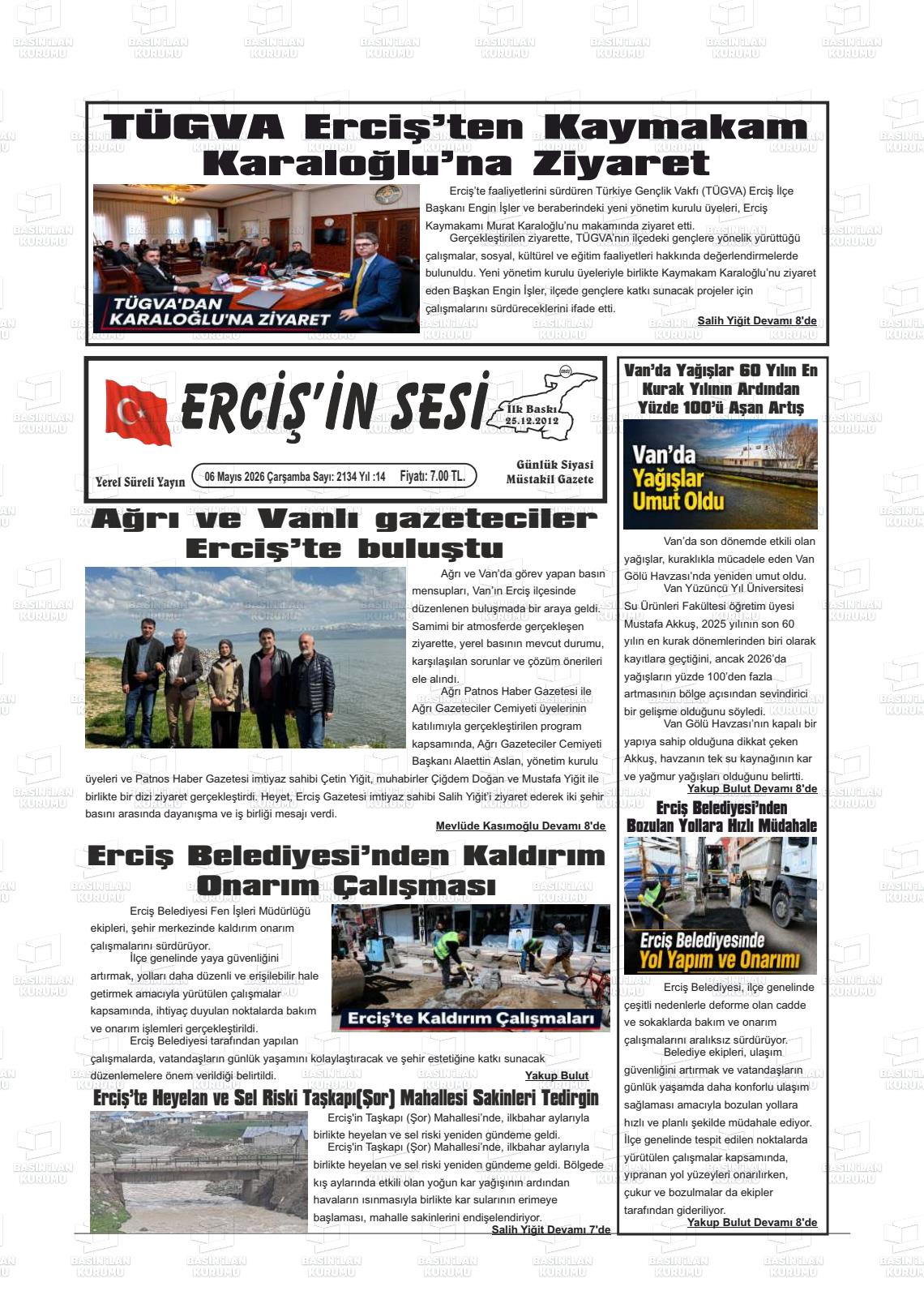 Van Ercisinsesi 06.05.2026