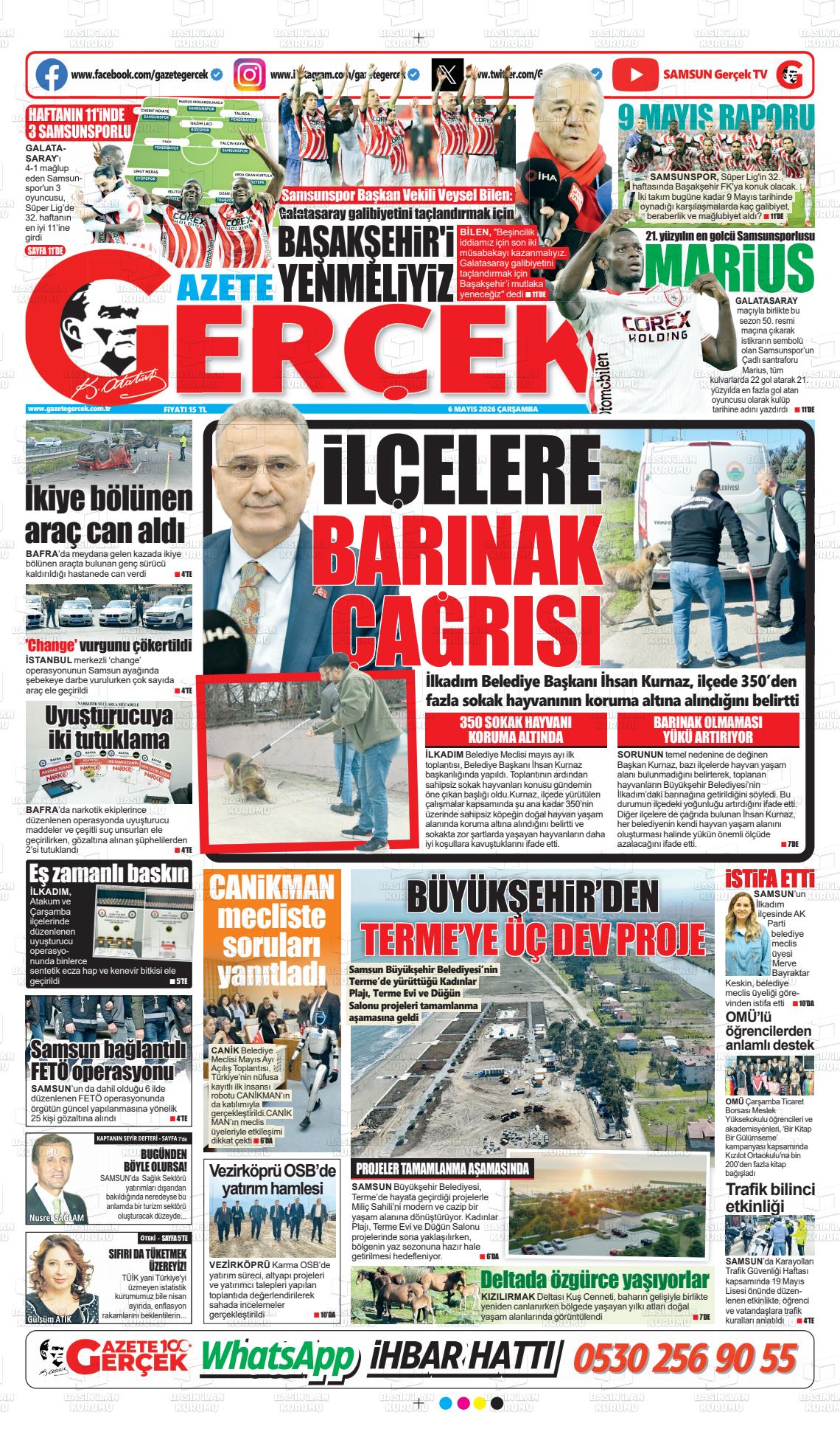 Samsun Gazetegercek 06.05.2026