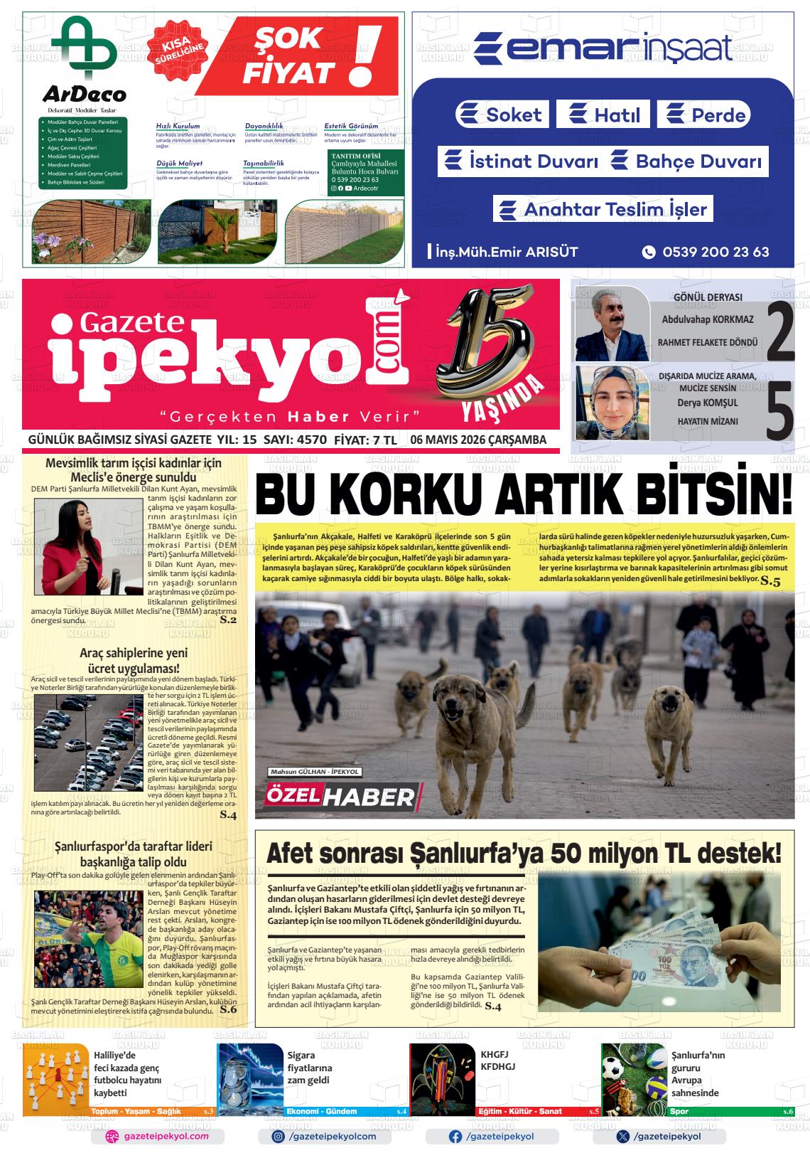 Sanliurfa Gazeteipekyol 06.05.2026