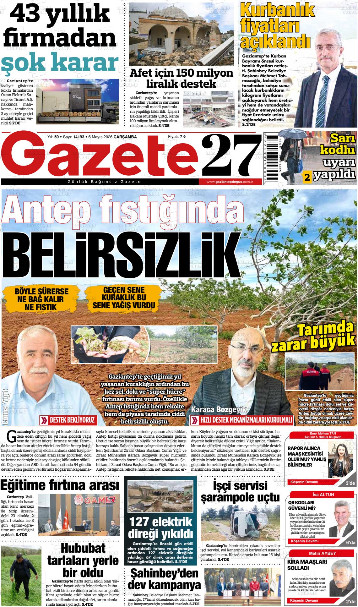 Gaziantep Dogus 06.05.2026