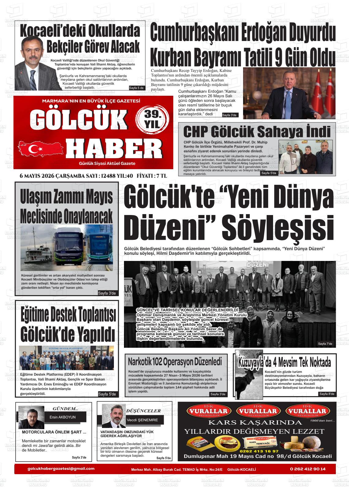 Kocaeli Golcukhaber 06.05.2026