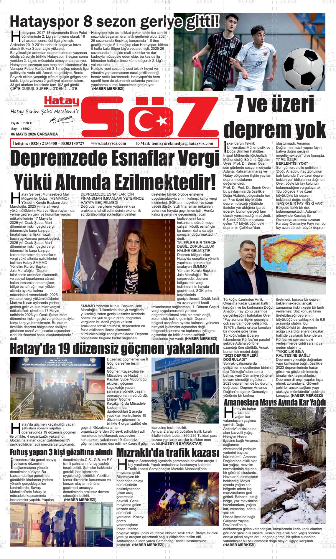 Hatay Soz 06.05.2026