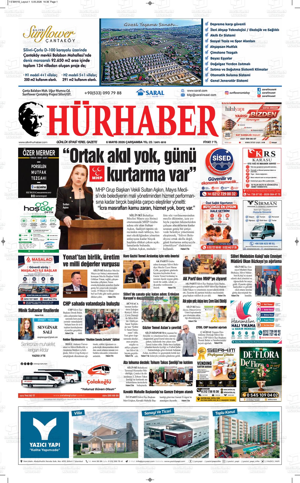 Hür Haber Gazetesi 06.05.2026