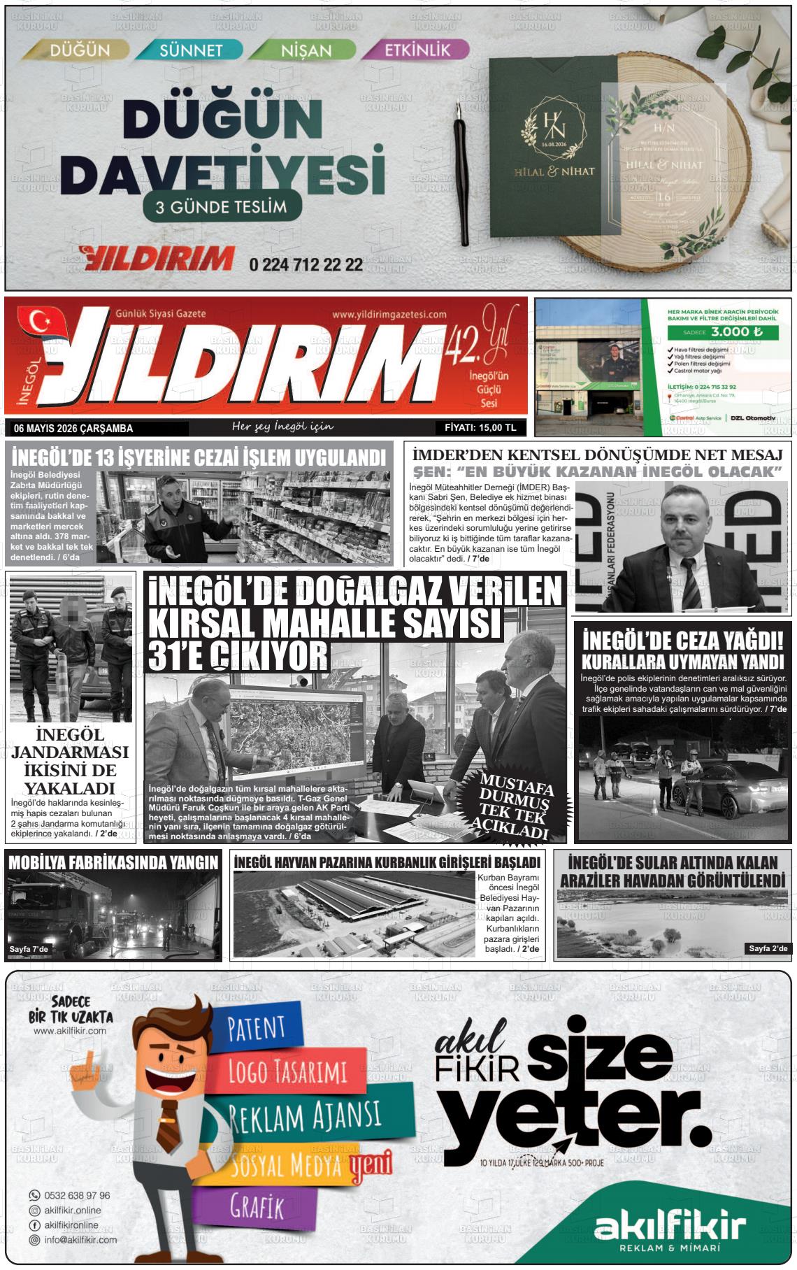 Bursa Inegolyildirim 06.05.2026