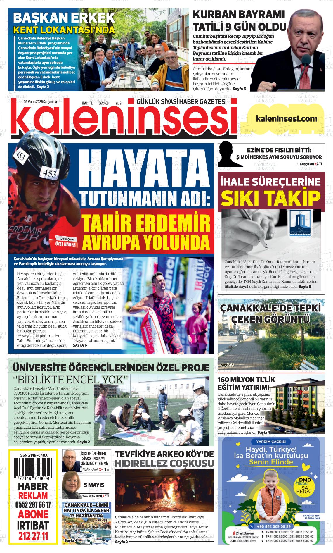 Canakkale Kaleninsesi 06.05.2026