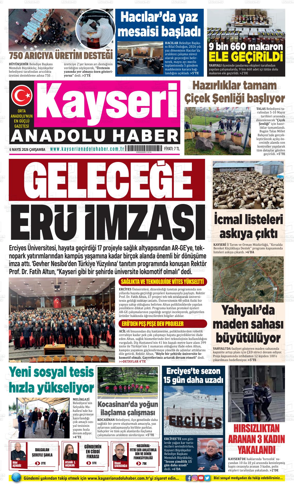 Kayseri Anadoluhaber 06.05.2026