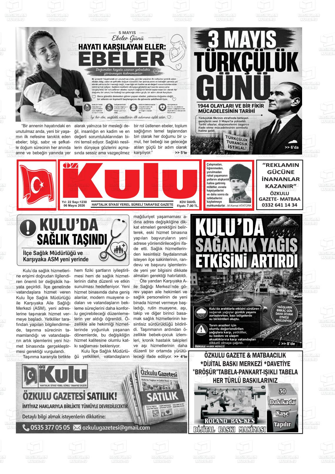 Konya Ozkulu 06.05.2026