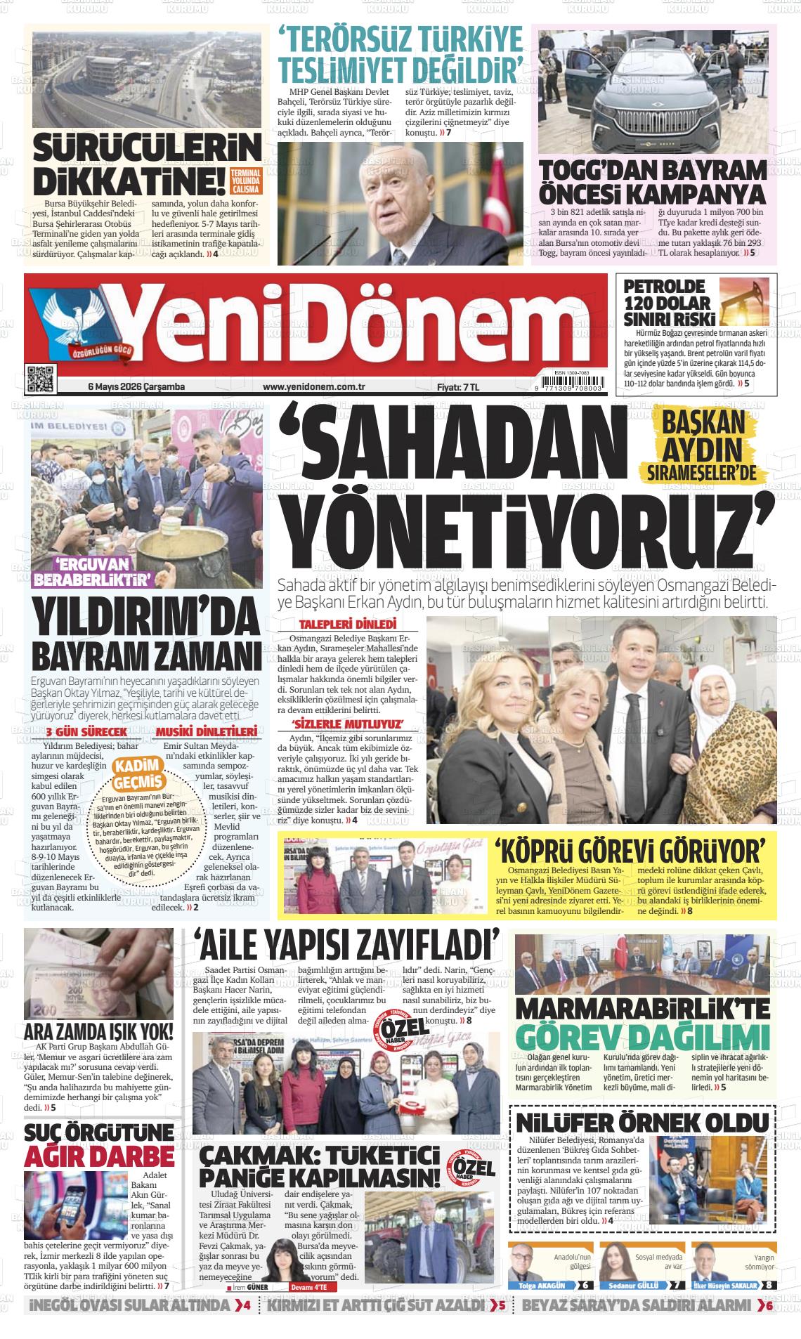 Bursa Yenidonem 06.05.2026