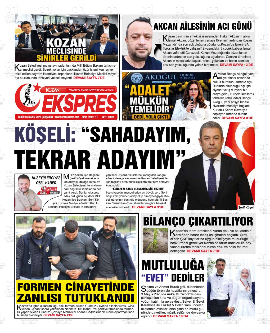 Adana Yenihursoz 06.05.2026