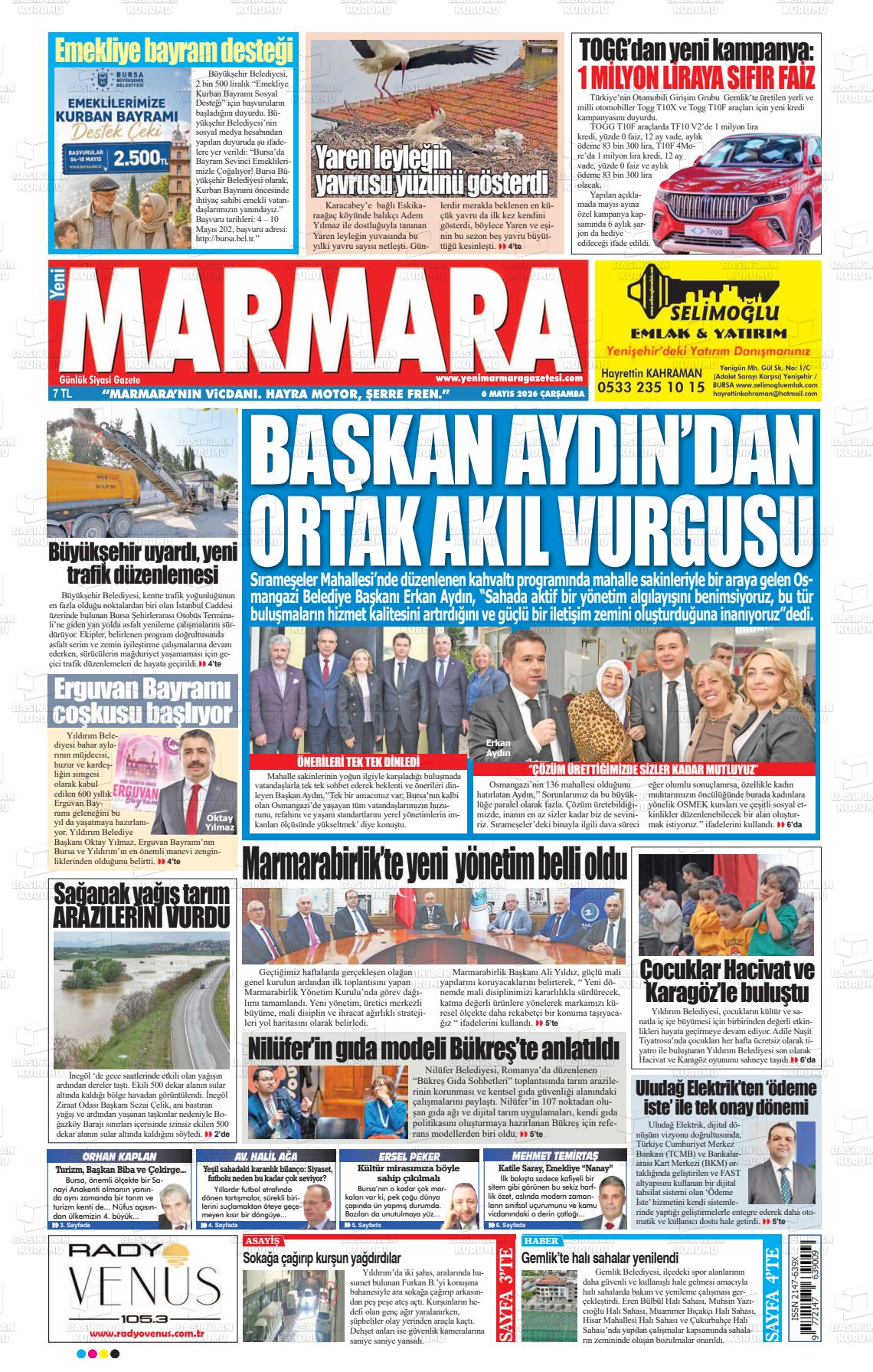 Bursa Yenimarmara 06.05.2026