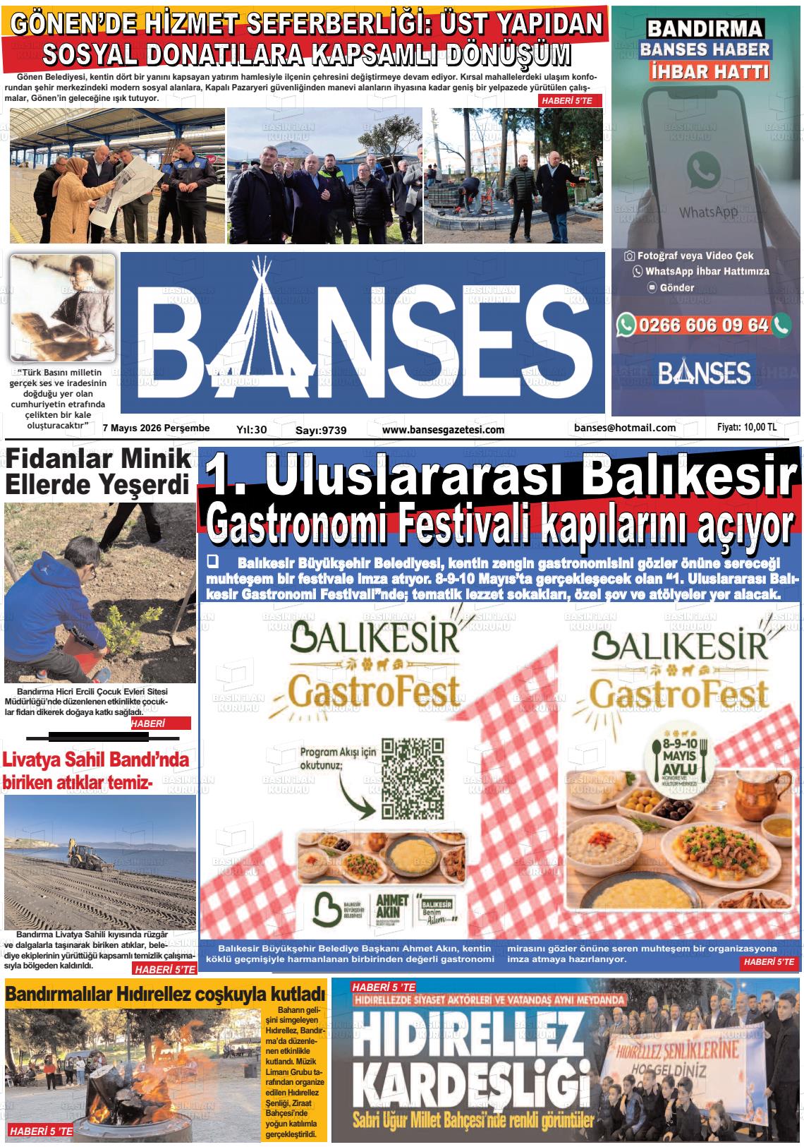 Balikesir Banses 07.05.2026
