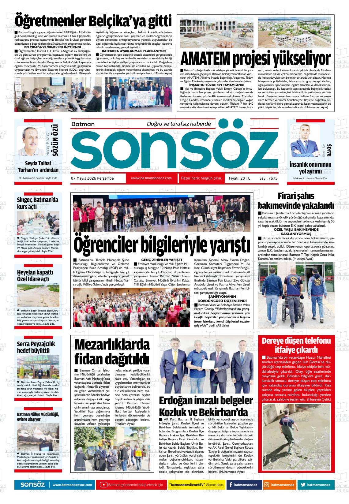 Batman Sonsoz 07.05.2026