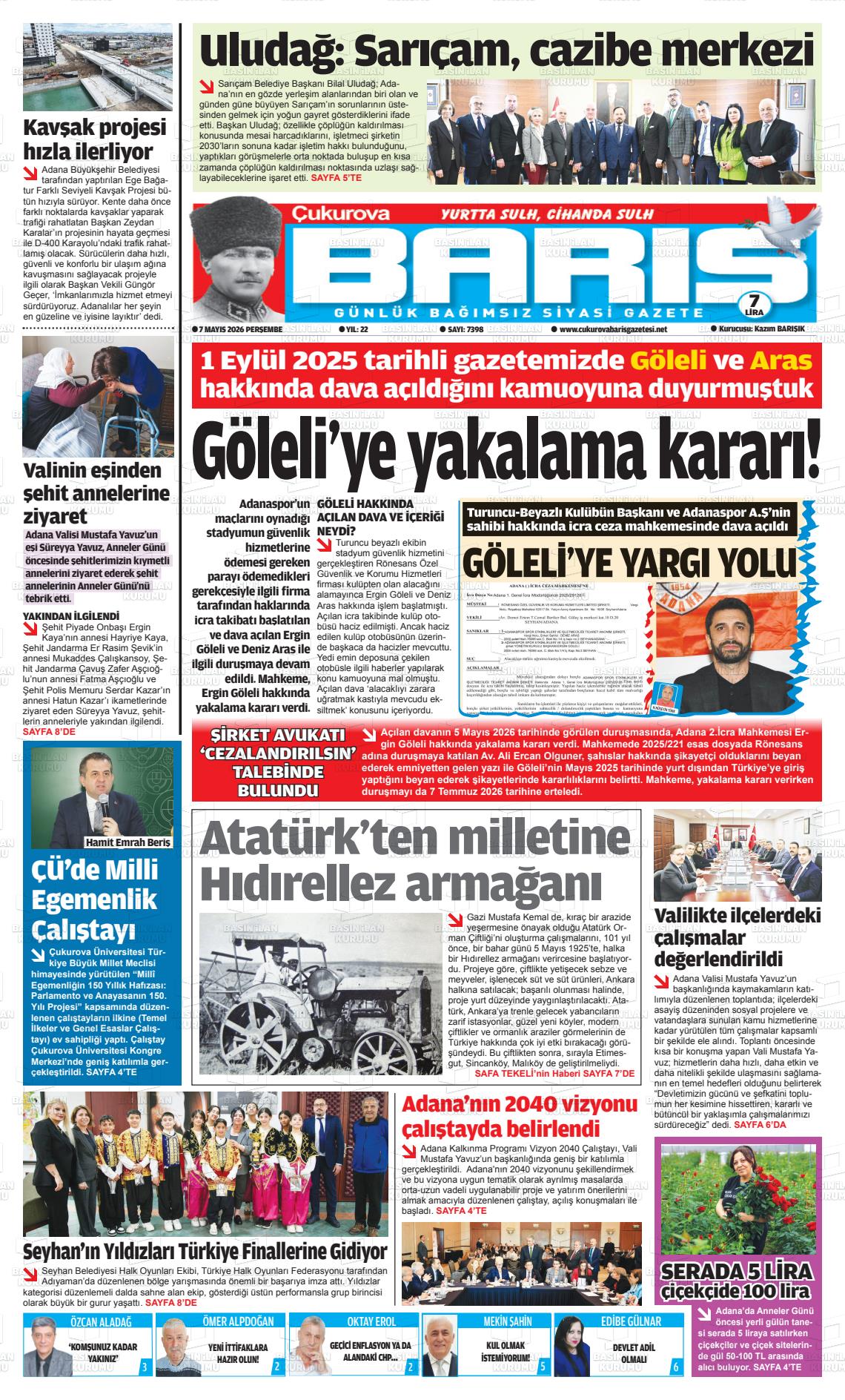 Adana Cukurovabaris 07.05.2026