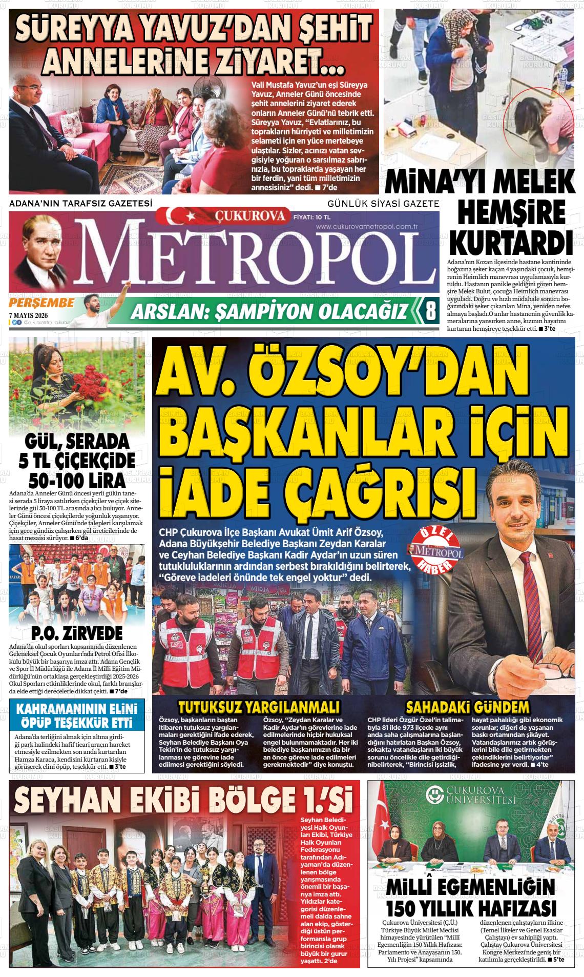 Adana Cukurovametropol 07.05.2026