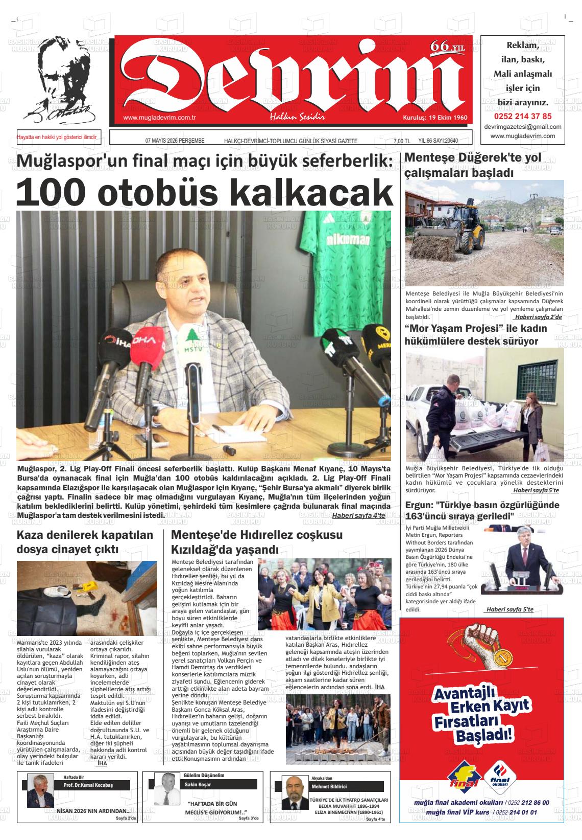 Tekirdag Devrim 07.05.2026