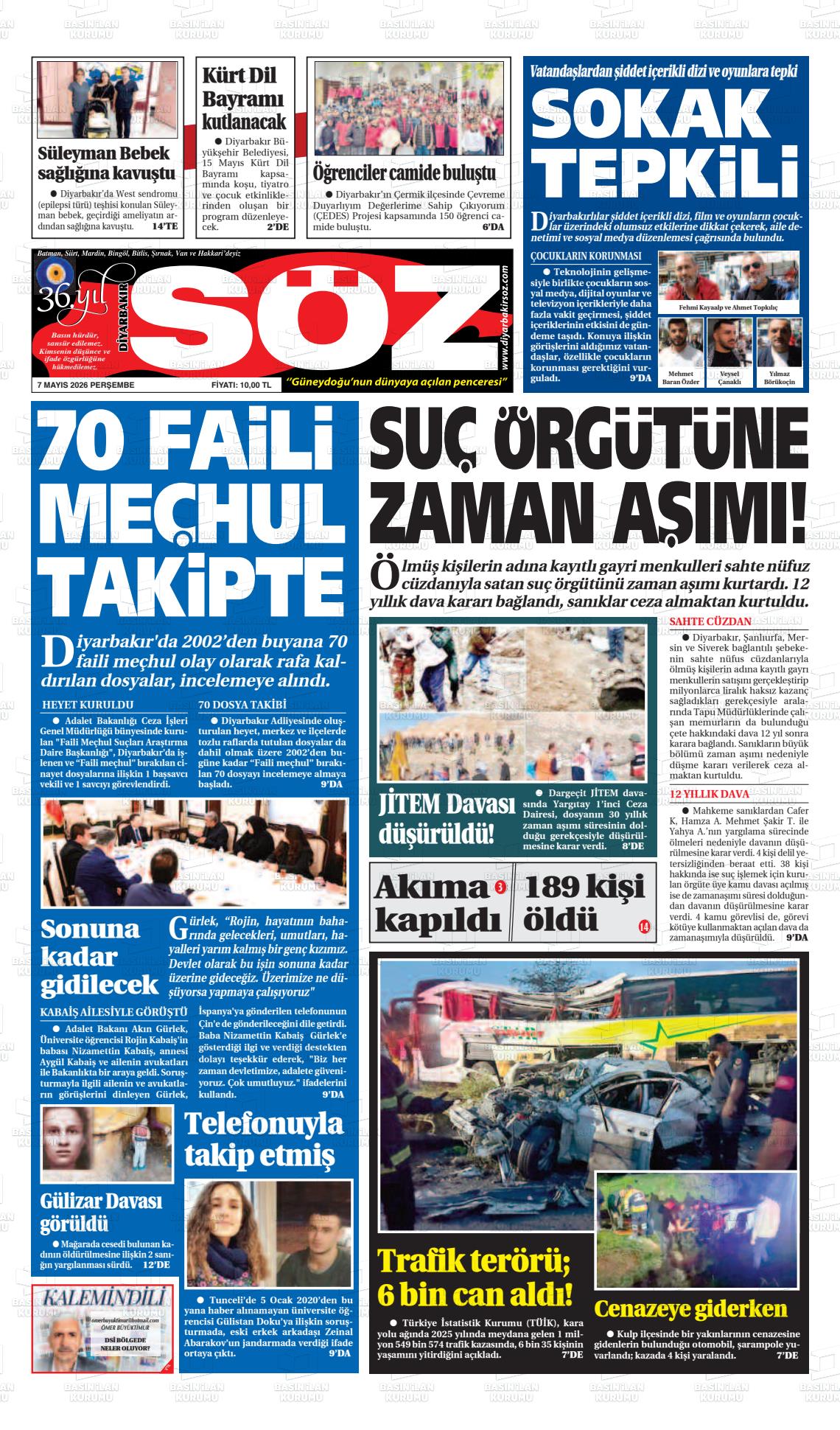 Diyarbakir Soz 07.05.2026