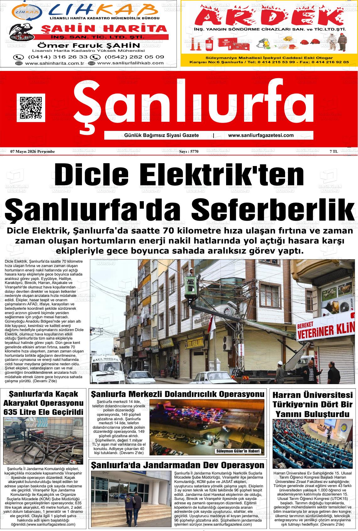 Sanliurfa Dunyadaveturkiyede 07.05.2026