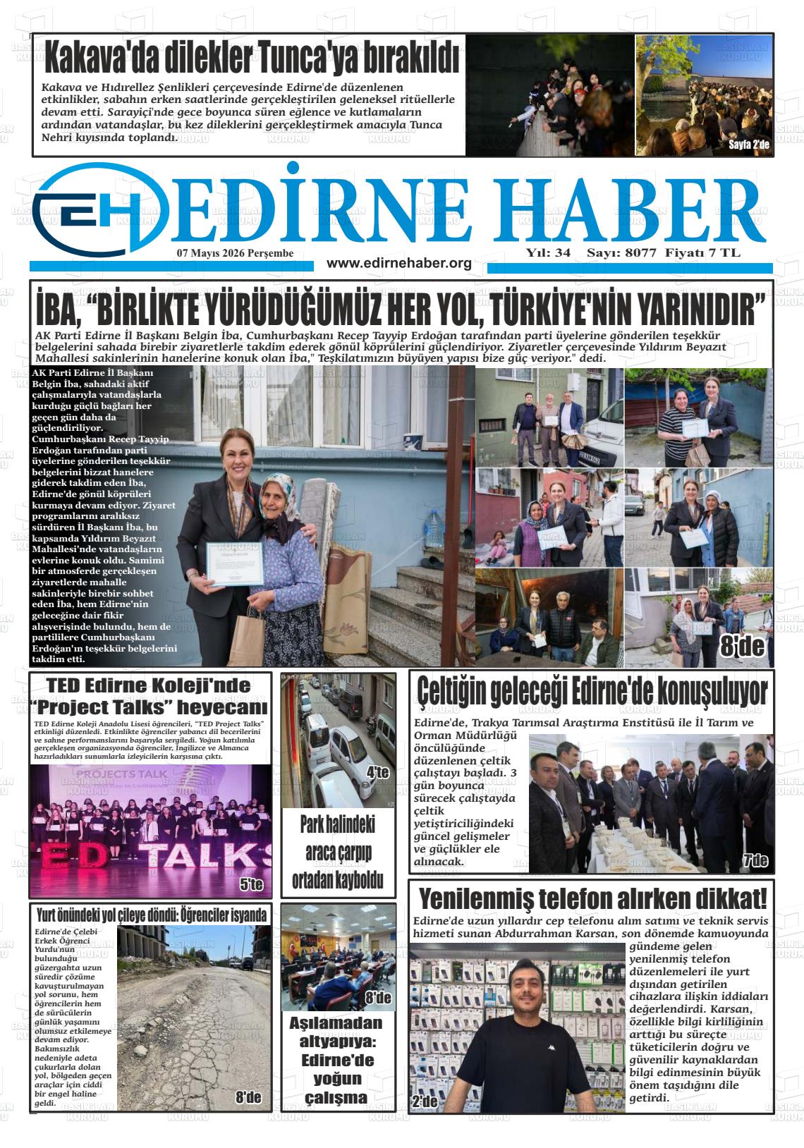 Edirne Haber 07.05.2026
