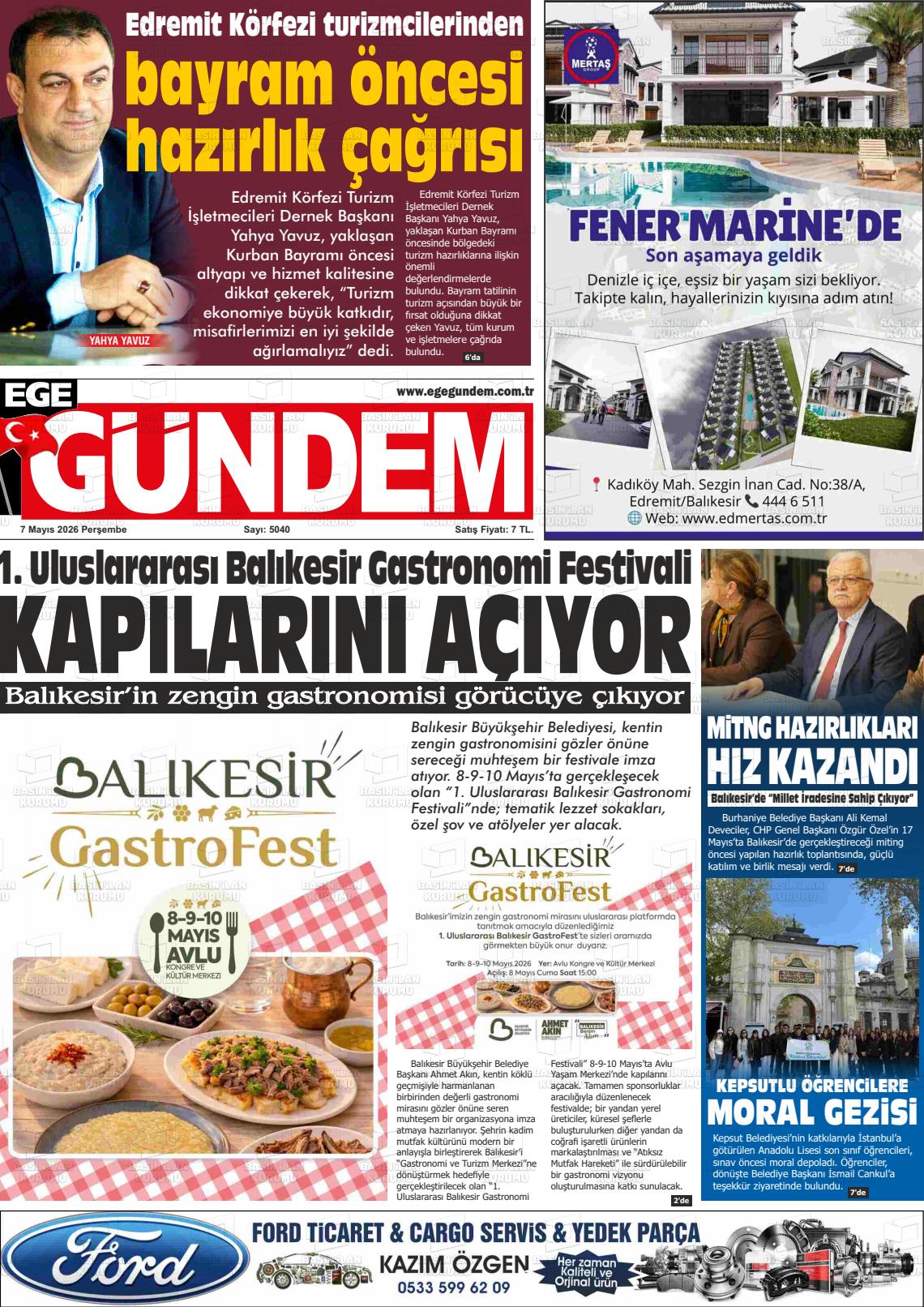 Balikesir Egegundem 07.05.2026