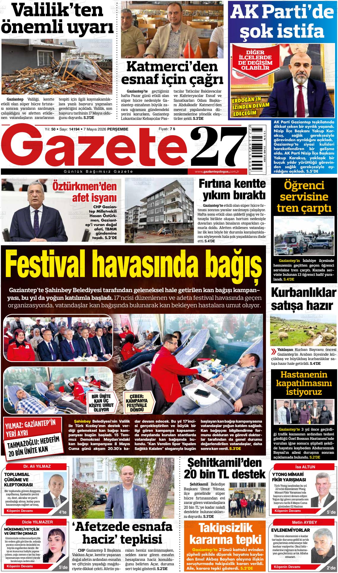 Gaziantep Dogus 07.05.2026