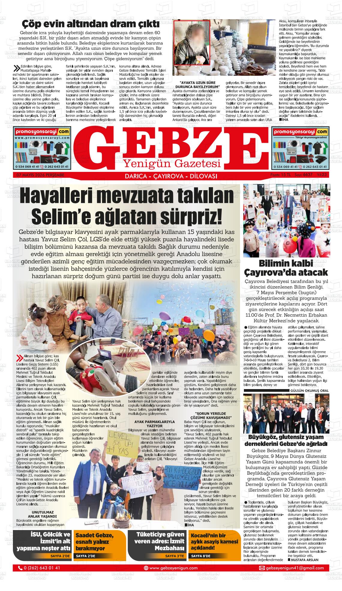 Kocaeli Gebzeyenigun 07.05.2026