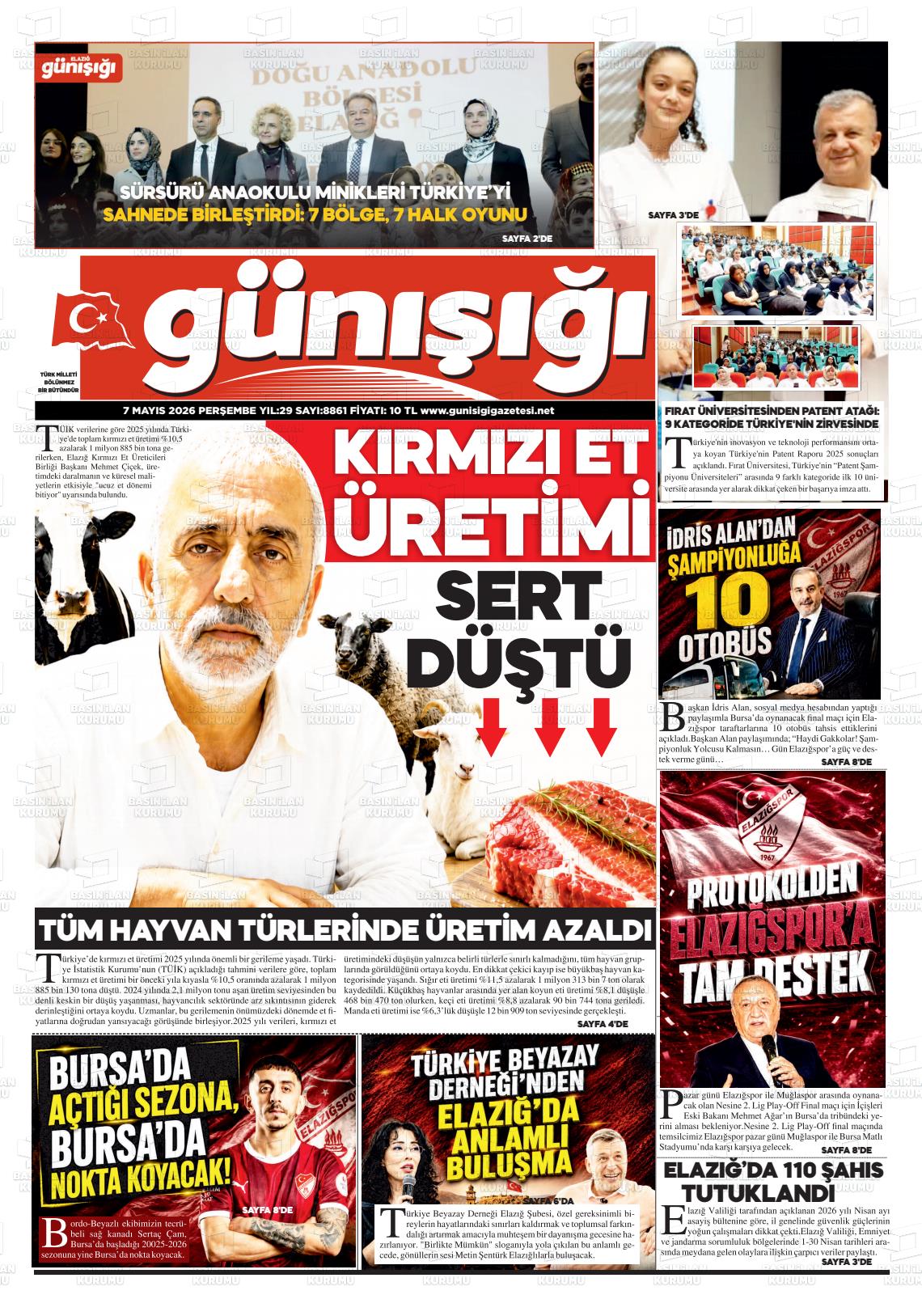 Elazig Gunisigi 07.05.2026