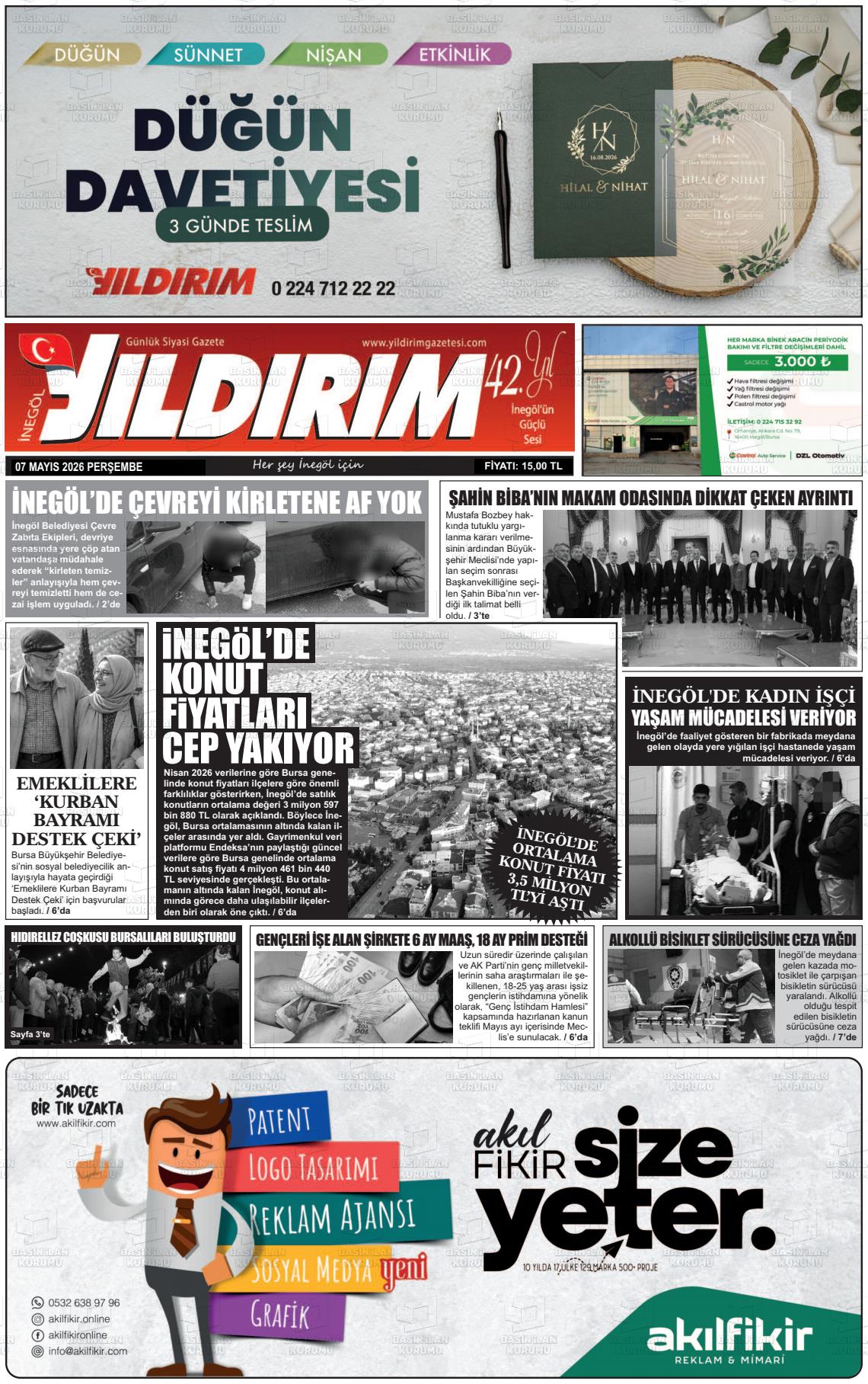 Bursa Inegolyildirim 07.05.2026