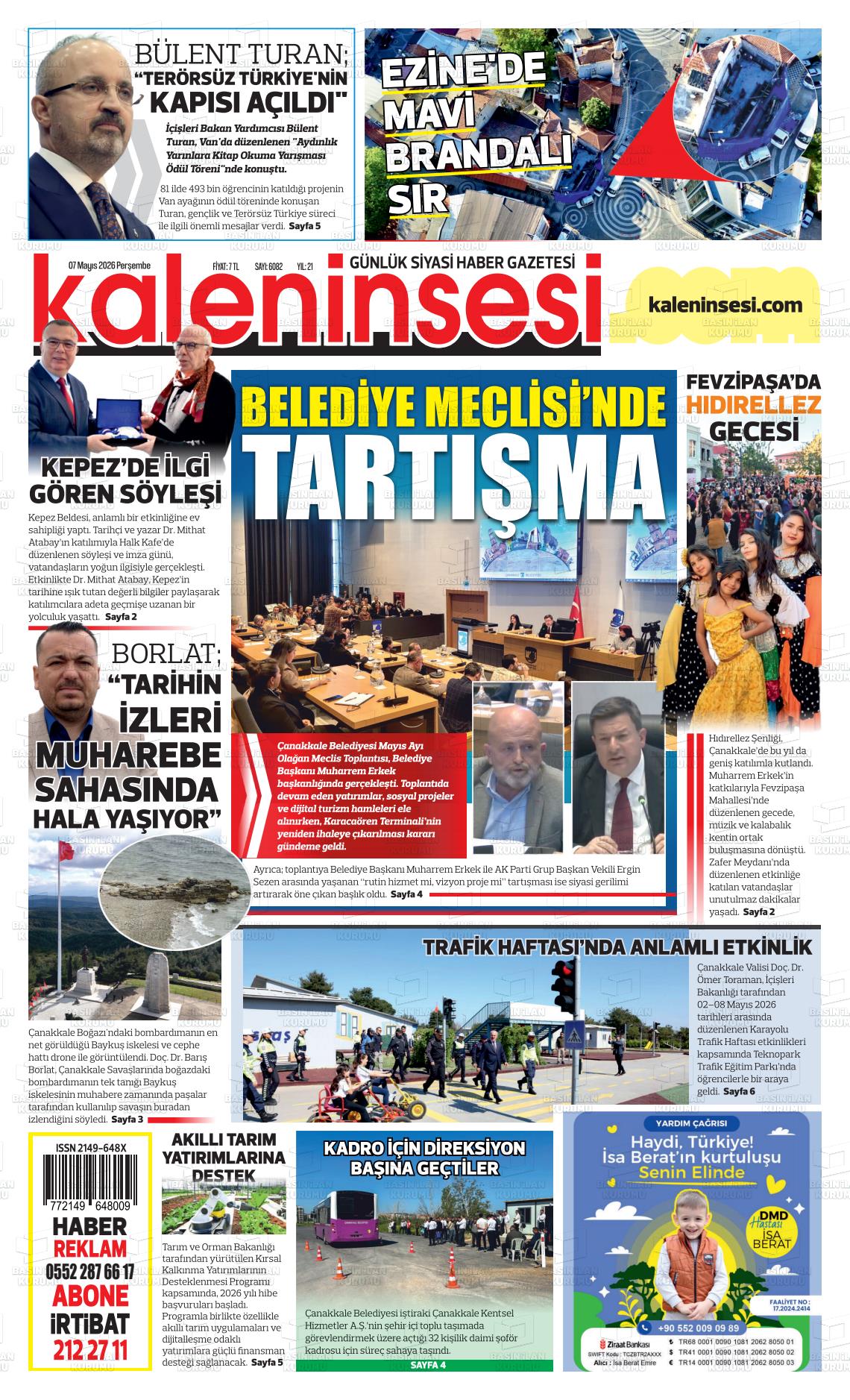 Canakkale Kaleninsesi 07.05.2026