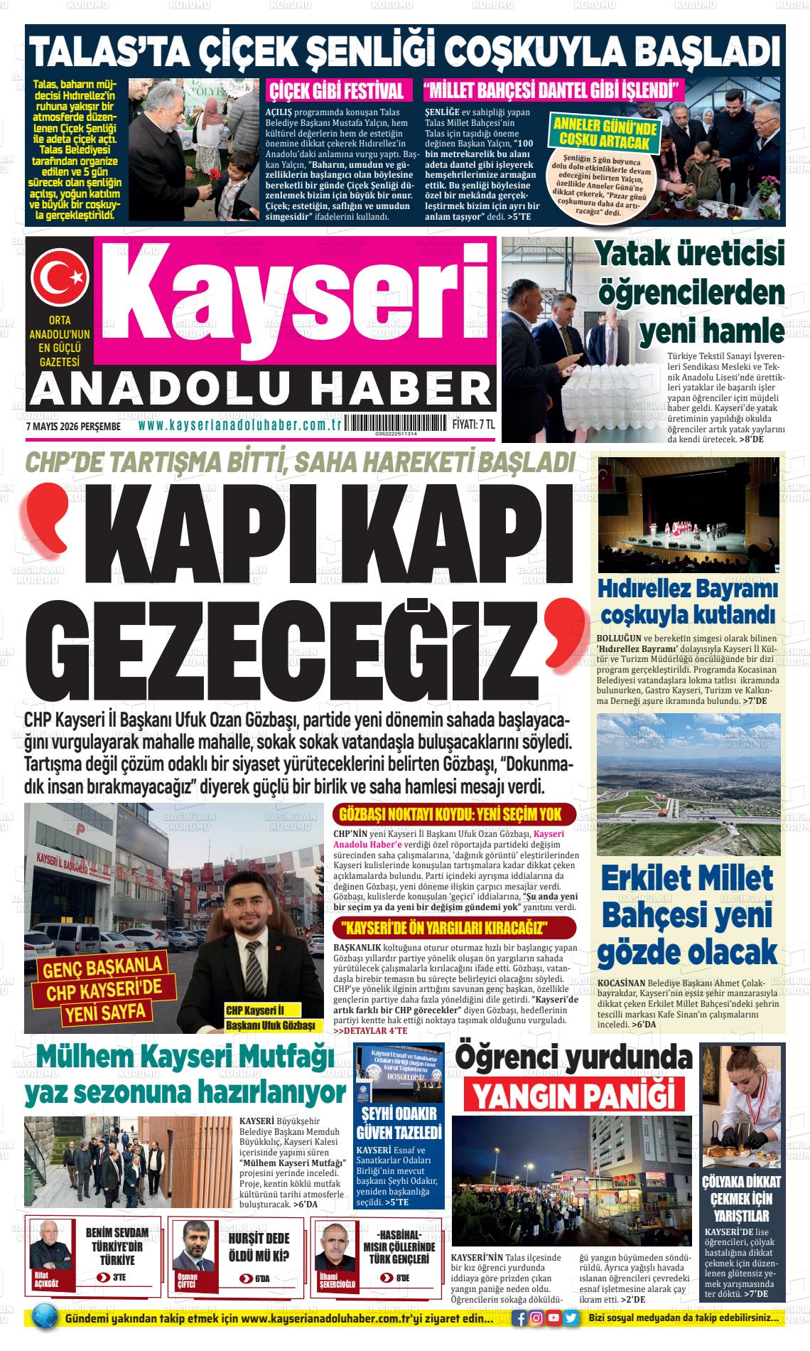 Kayseri Anadoluhaber 07.05.2026