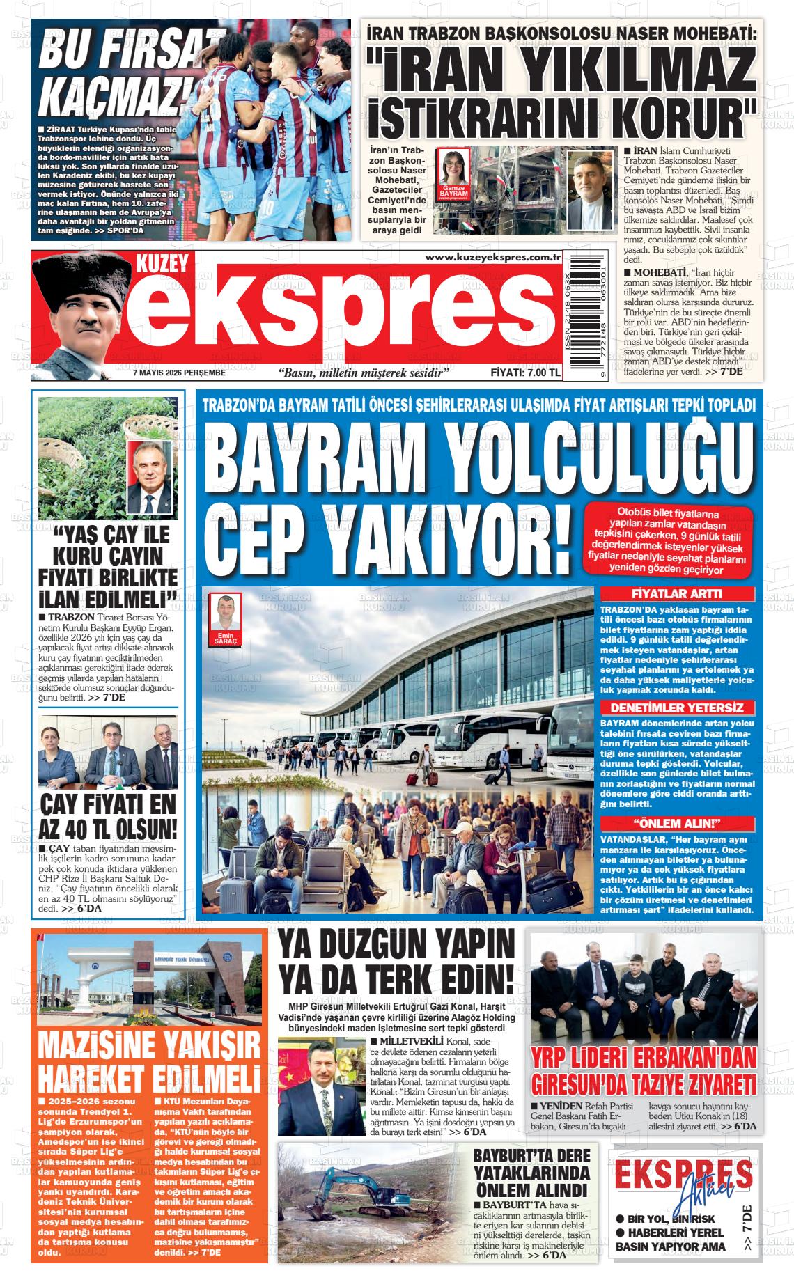 Trabzon Kuzeyekspres 07.05.2026