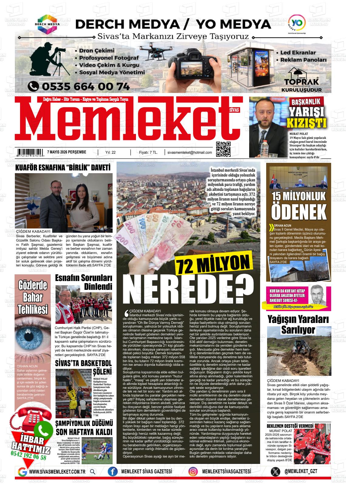 Sivas Memleket 07.05.2026
