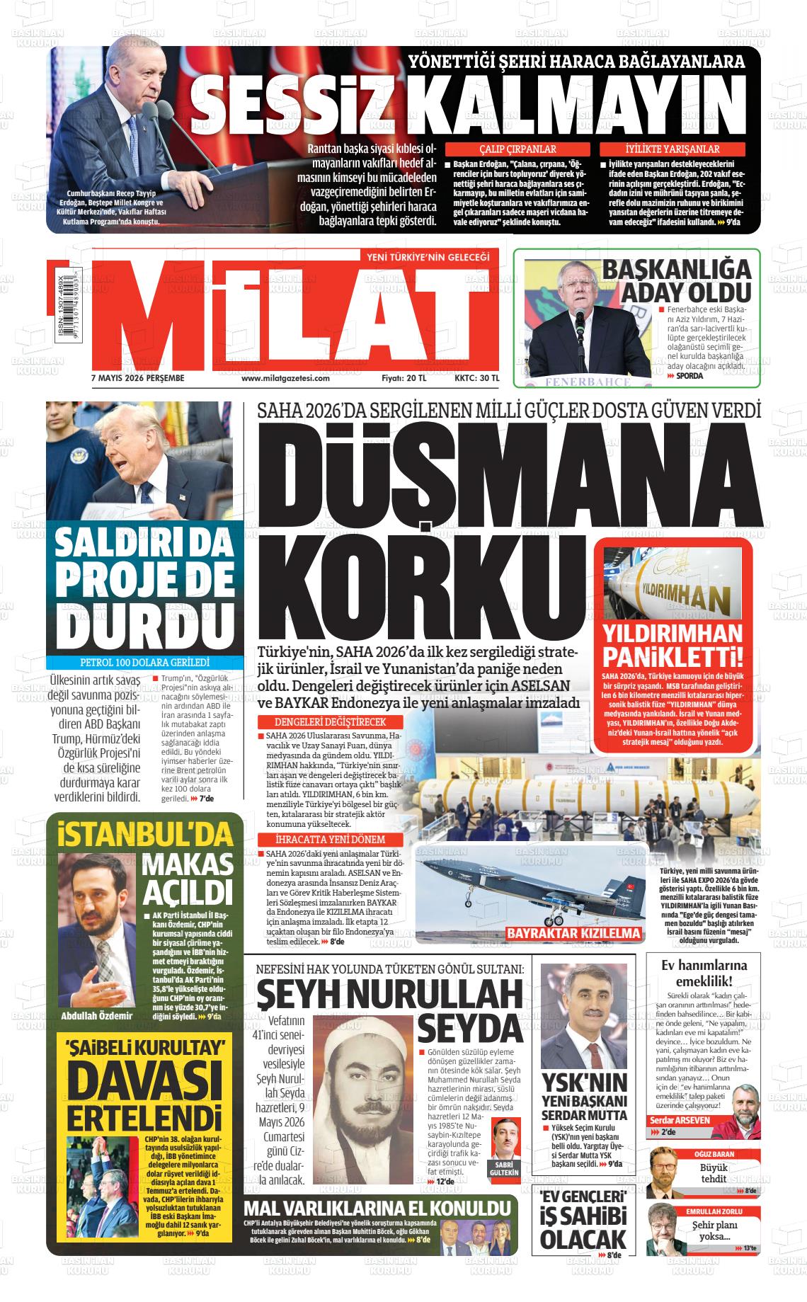 Milat Gazetesi 07.05.2026