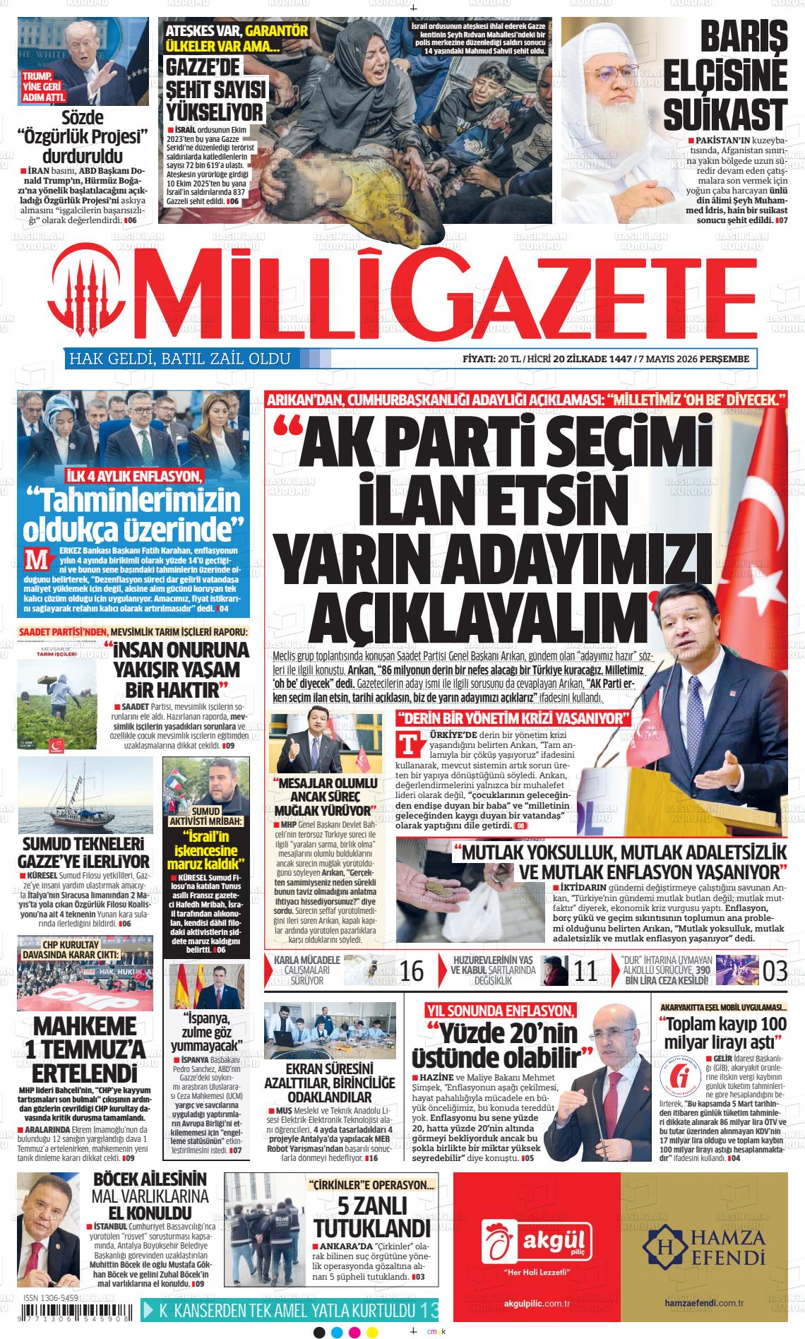 Milli Gazete Gazetesi 07.05.2026