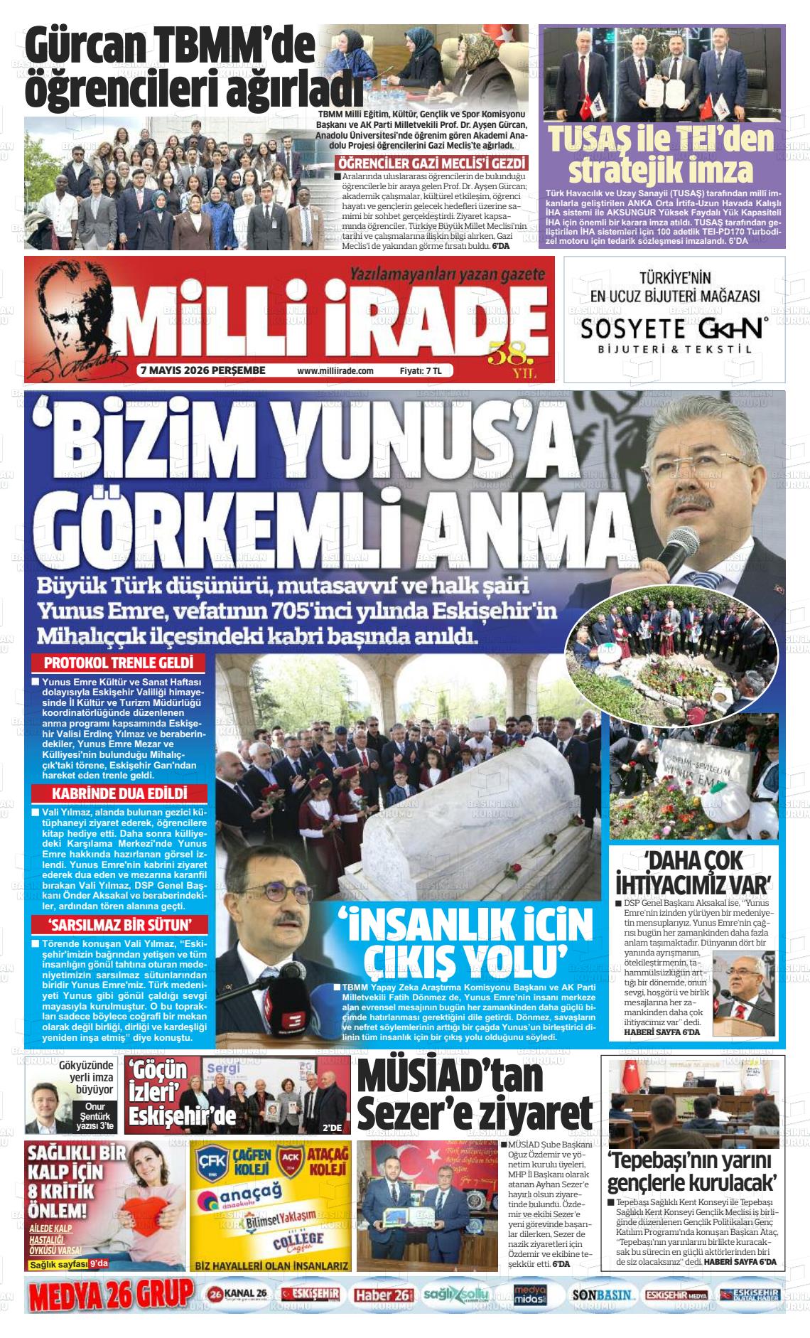 Konya Milliirade 07.05.2026