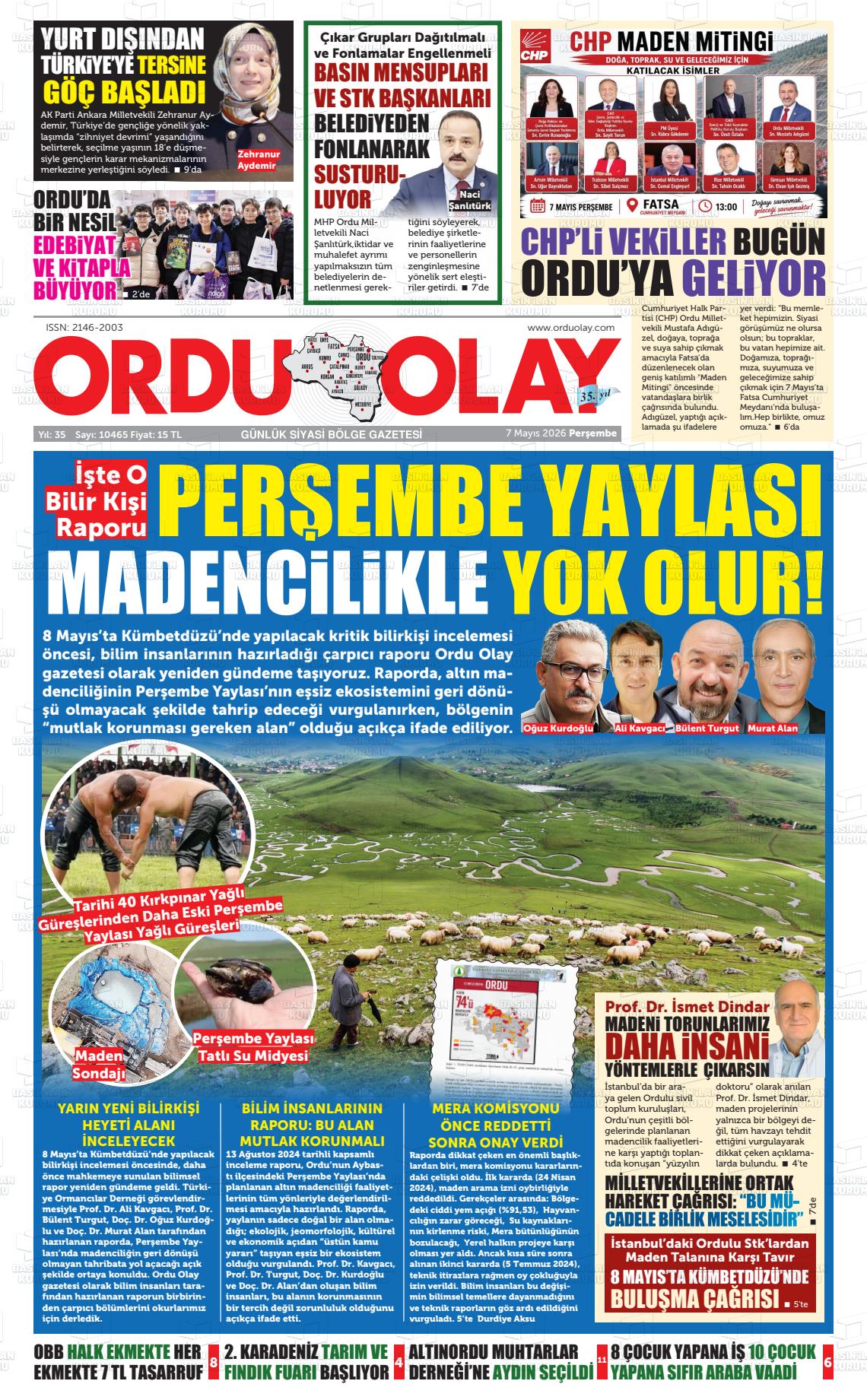Ordu Olay 07.05.2026