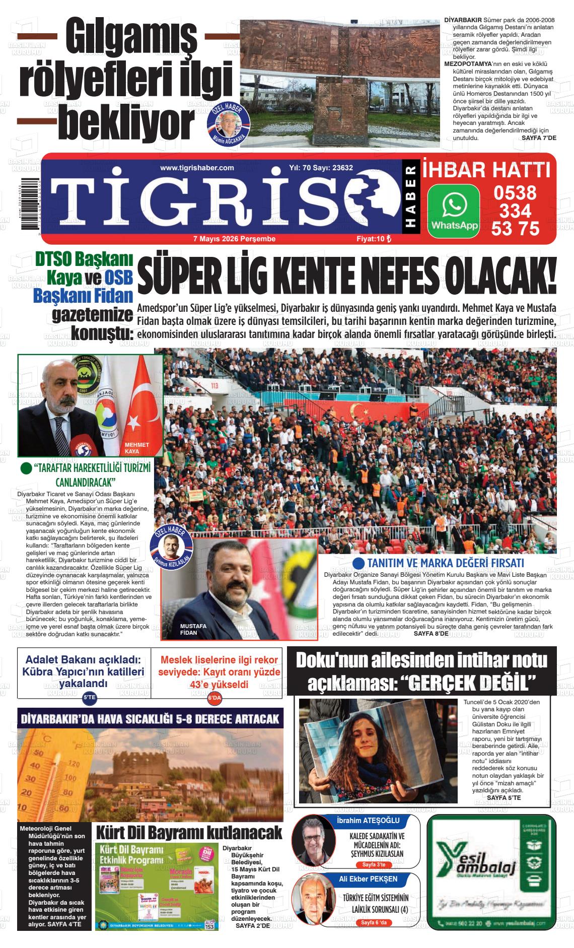 Diyarbakir Tirgis 07.05.2026