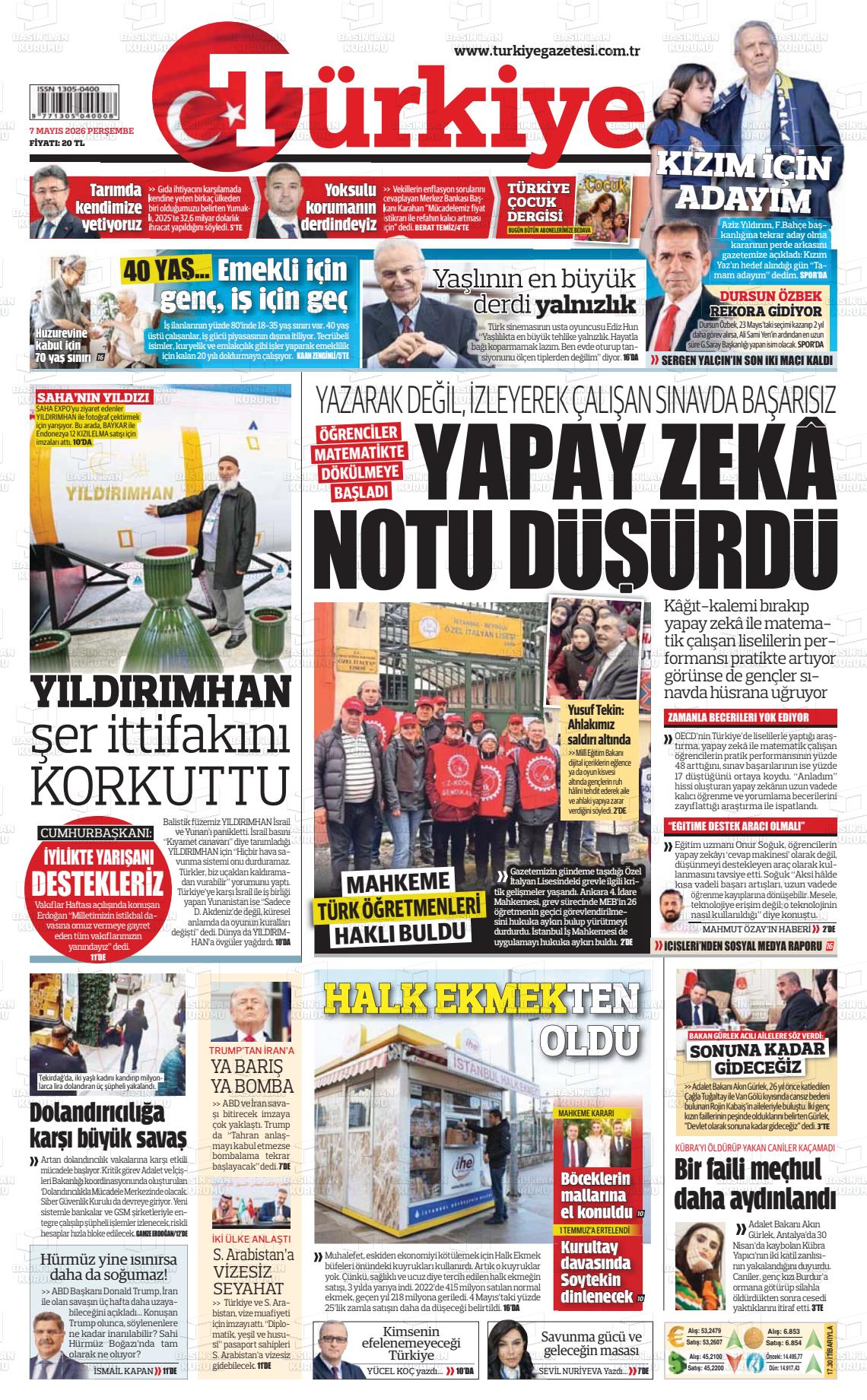 Türkiye Gazetesi 07.05.2026