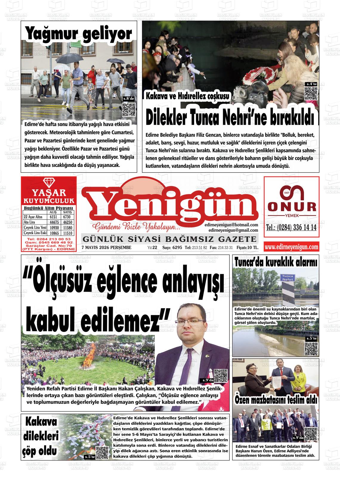 Izmir Yenigun 07.05.2026