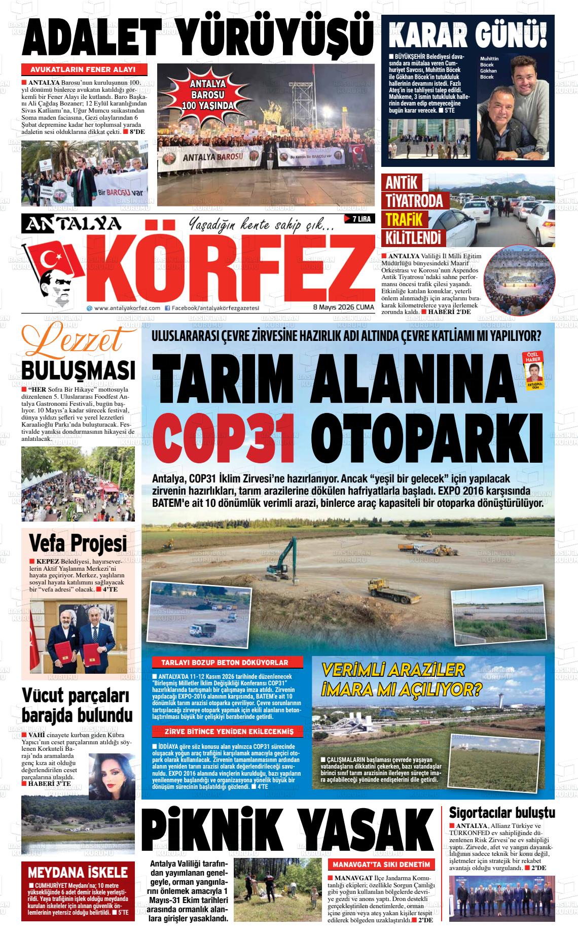Antalya Korfez 08.05.2026