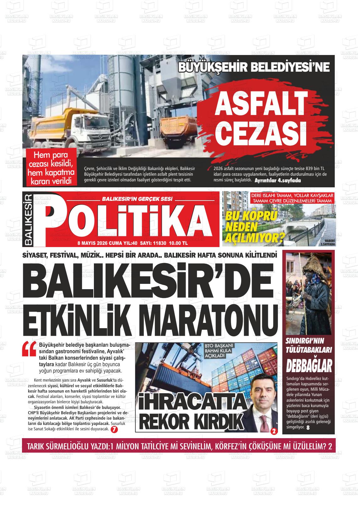 Balikesir Politika 08.05.2026