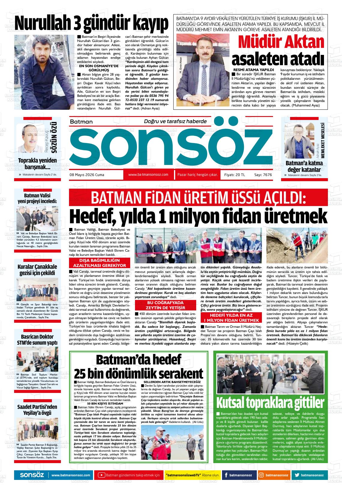 Batman Sonsoz 08.05.2026