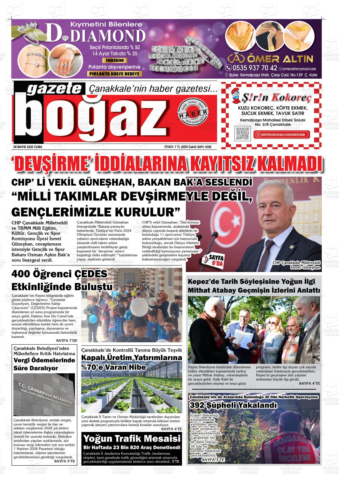 Canakkale Bogaz 08.05.2026
