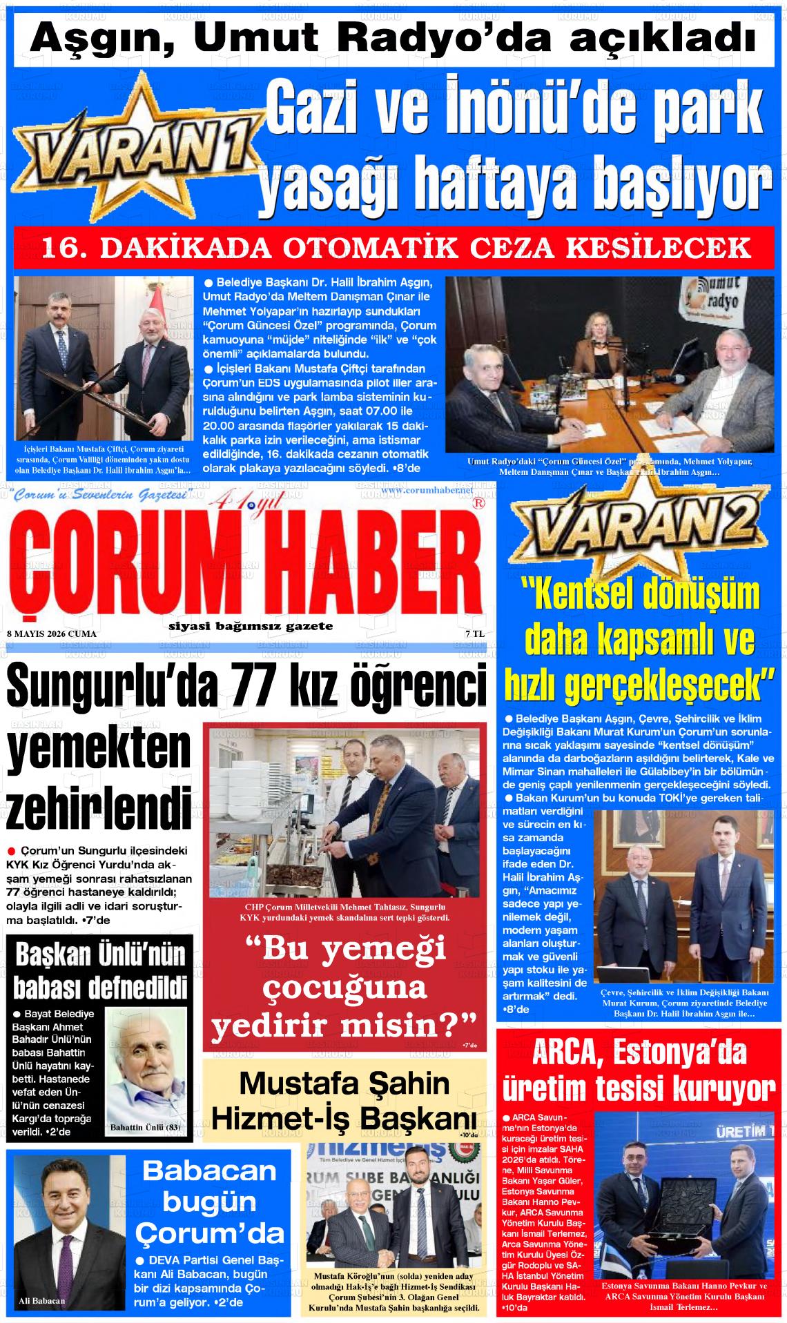 Corum Haber 08.05.2026