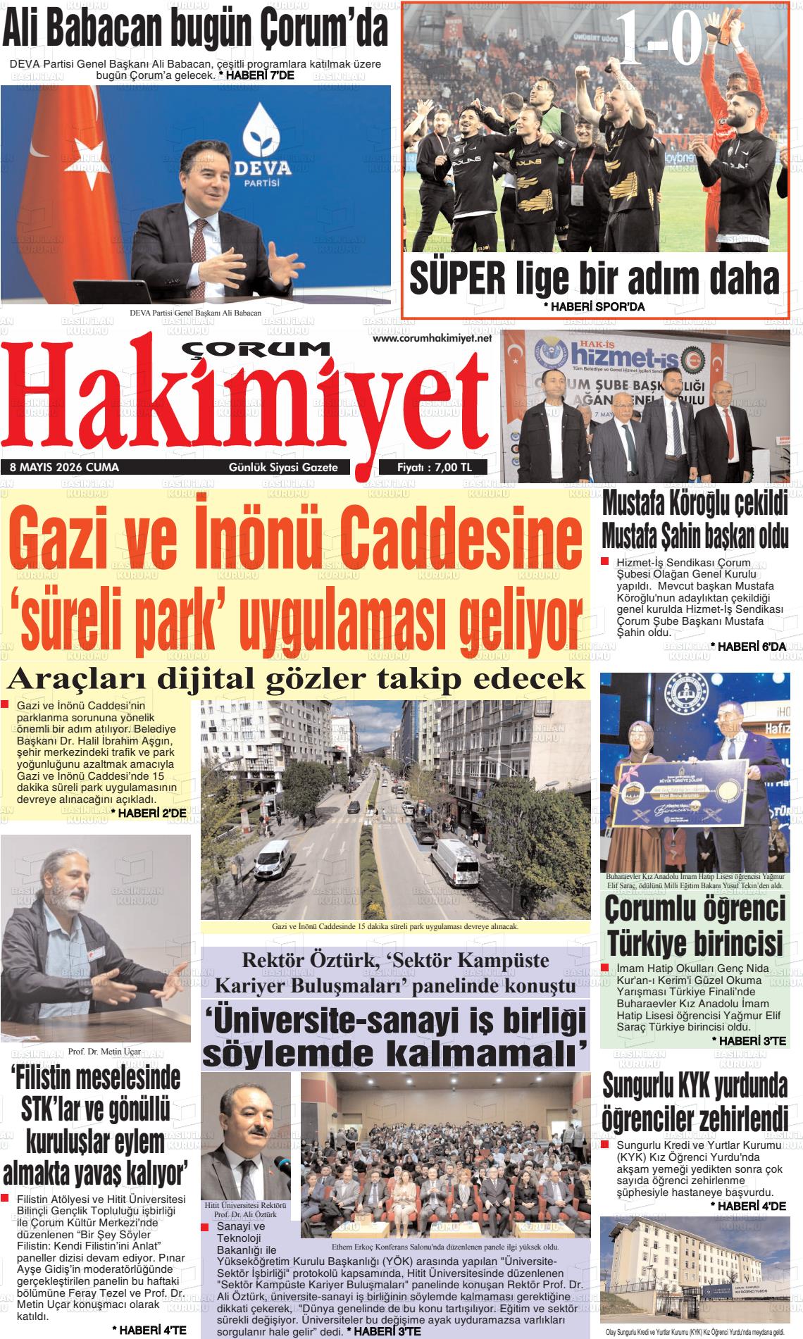 Corum Hakimiyet 08.05.2026